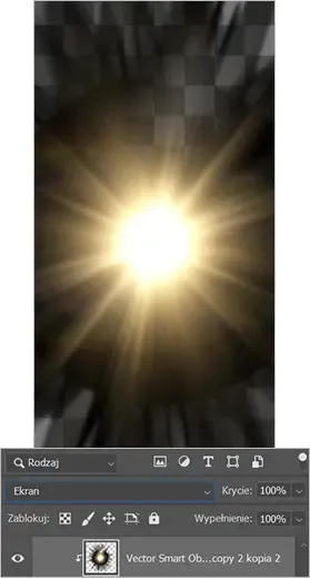 Warstwy używające blending modes