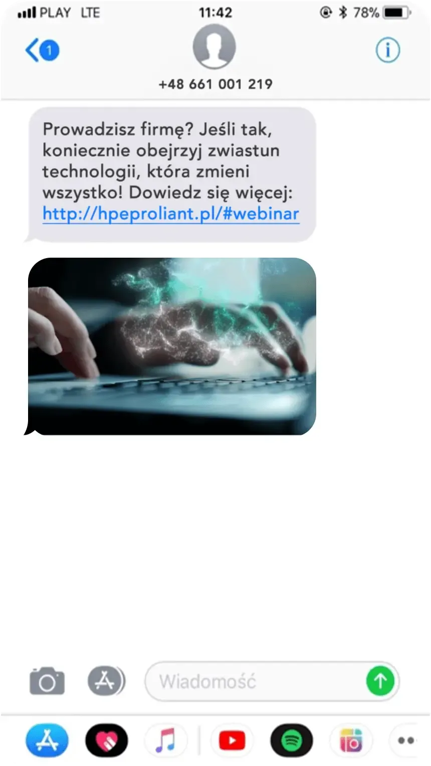 Przykład kreacji Video MMS